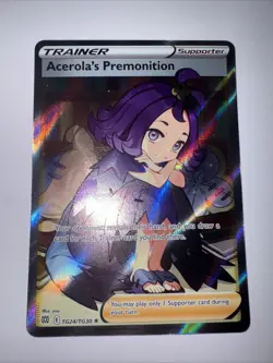 Acerola's Premonition TG24/TG30 Brilliant Stars Trainer Gallery SWSH Pokemon NM - Image 1