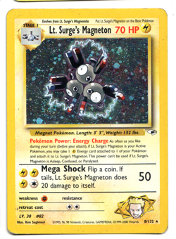 Lt. Surge's Magneton | 8/132 | Gym Heroes | Holo | Pokemon Card | MP - Image 1