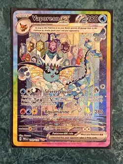 Pokemon Vaporeon EX 149 SIR Prismatic Evolutions Special Illustration Rare NM+ ! - Image 1