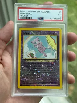 2001 POKEMON SOUTHERN ISLANDS PROMO #1 MEW-HOLO PSA 3 VG - HUGE SWIRL! - Image 1