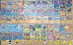 100 Japanese Pokemon Ex & V Cards Lot (Free Shipping!!!) - Image 1