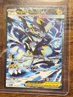Pokemon TCG Mega Zeraora EX 114/084 Pitch Black Holo Rare HP 270 English - Image 1