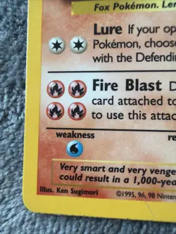 Pokemon TCG Ninetales Base Set 12/102 Holo 1999-2000 Wizards Base Set Copyright - Image 5