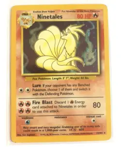 Pokemon TCG Ninetales Base Set 12/102 Holo 1999-2000 Wizards Base Holo Rare - Image 1