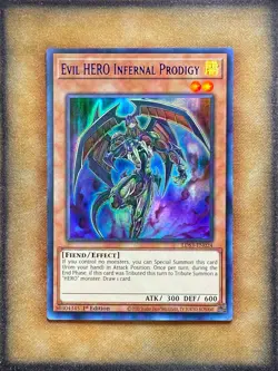 Yugioh Evil HERO Infernal Prodigy LDS3-EN024 Ultra Rare 1st Ed BLUE NM - Image 1