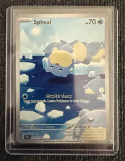 The Pokemon Company Spheal 199/191 Sv08 Surging Sparks Illustration Rare Holo - Image 1