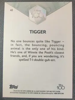 2023 Topps Chrome Disney 100 Years of Wonder #42 Tigger base set Mint Aus Seller - Image 3
