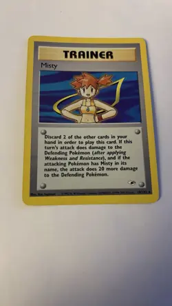 Pokemon TCG Misty Trainer Card Gym Heroes 18/132 Holo Rare - Image 1