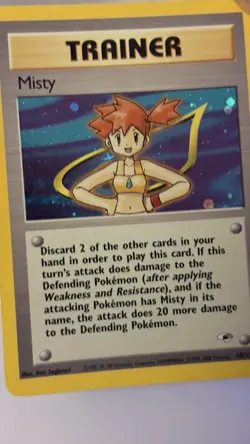 Pokemon TCG Misty Trainer Card Gym Heroes 18/132 Holo Rare - Image 5