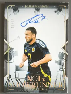 John McGinn Spotlight Signatures /10 Gold Auto - Panini Noir 2026 Scotland - Image 1