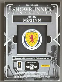 John McGinn Spotlight Signatures /10 Gold Auto - Panini Noir 2026 Scotland - Image 2