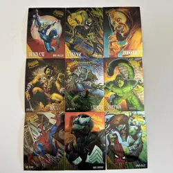 1995 Marvel Fleer Ultra Spider-Man Golden Web Chromium 9 Card Set - Image 1
