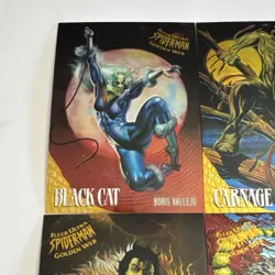 1995 Marvel Fleer Ultra Spider-Man Golden Web Chromium 9 Card Set - Image 2
