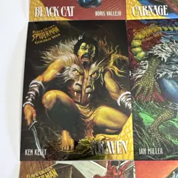 1995 Marvel Fleer Ultra Spider-Man Golden Web Chromium 9 Card Set - Image 5