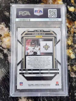 2022 Chris Olave RC #PB14 Prizm Black Silver Psa 10 Gem Mint◇ - Image 2