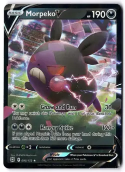 Pokemon Card - Morpeko V 095/172 Holo V Rare - Brilliant Stars - NM - Image 1