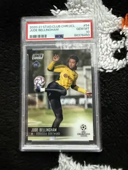 2020 Topps Stadium Club Chrome UCL Jude Bellingham #54 RC Rookie PSA 10 - Image 1
