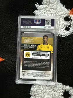 2020 Topps Stadium Club Chrome UCL Jude Bellingham #54 RC Rookie PSA 10 - Image 2