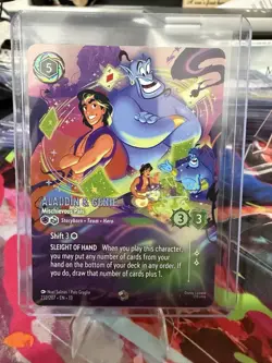 Disney Lorcana Aladdin & Genie Mischievous Pals 232/207 ENCHANTED Holo - Image 1