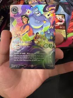 Disney Lorcana Aladdin & Genie Mischievous Pals 232/207 ENCHANTED Holo - Image 2