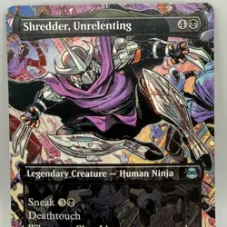 Shredder Unrelenting 0210 TMT TMNT Magic The Gathering MTG Card - Image 1