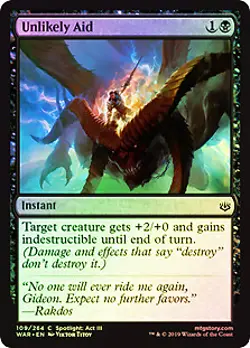 Unlikely Aid FOIL War of the Spark NM Black Common MAGIC MTG CARD ABUGames - Image 1