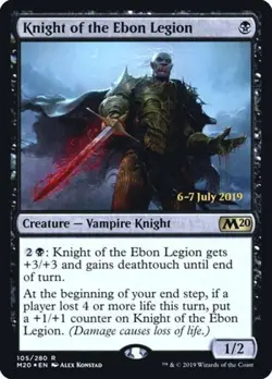MTG English Knight of the Ebon Legion NM Foil Promos: Prerelease Cards - Image 1