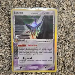 Pokemon TCG Espeon Holo Rare Card 4/113 EX Delta Species NM - Image 1