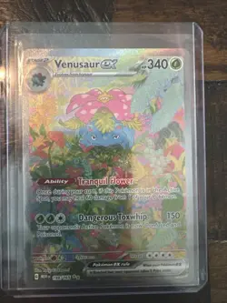 Pokemon TCG Venusaur 167/165 SV Rare Illustration Card English Edition - Image 1