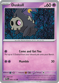 Duskull 35/131 Common | Prismatic Evolutions | Pokemon Card - Image 1
