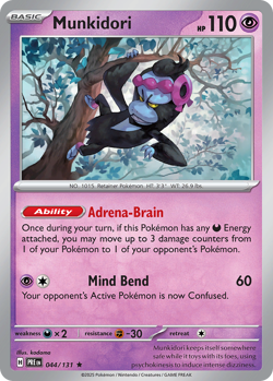 Munkidori 44/131 Rare Holo | Prismatic Evolutions | Pokemon Card - Image 1