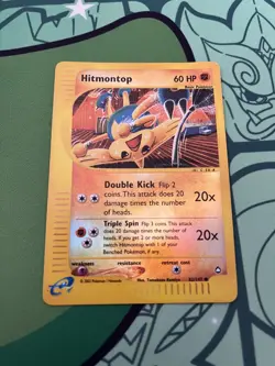 Reverse Holo Hitmontop Aquapolis Set Pokemon Card 82/147 Vintage WOTC - Image 1