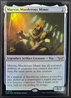 MTG Duskmourn: House of Horror Marvin, Murderous Mimic PreRelease Foil (Rare) - Image 1