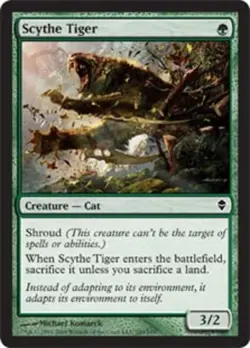 Scythe Tiger Zendikar Moderately Played, English - Image 1