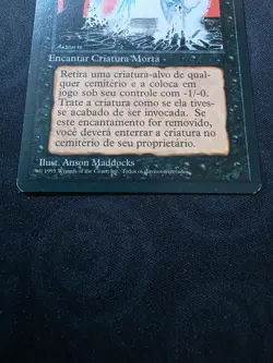 MTG Reviver Cadaver Animate Dead Portuguese FBB 1995 Fourth Edition Black Border - Image 4