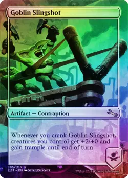 Goblin Slingshot FOIL Unstable NM Artifact Rare MAGIC GATHERING CARD ABUGames - Image 1