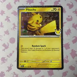 Pikachu Pokemon Day 2026 051/162 30th Anniversary Promo Pokemon TCG - Image 1