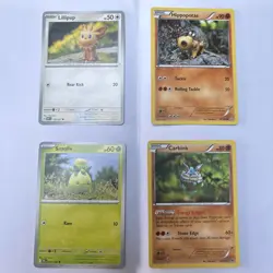 4 x Pokemon TCG Yuka Morii Bundle Collection carbink hippopotas lillipup Smoliv - Image 1