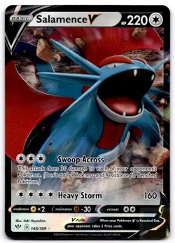 Salamence V 143/189 Holo V Rare Darkness Ablaze Pokemon Near Mint - Image 1