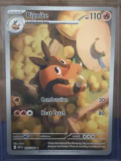 PIGNITE 097/086 ILLUSTRATION RARE WHITE FLARE POKEMON NEAR MINT - Image 1