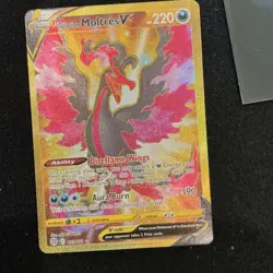 Pokemon Galarian Moltres V Secret Rare Full Art Holo 183/172 Brilliant Stars - Image 1
