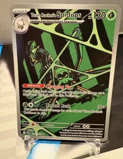 Pokemon TCG Team Rocket's Spidops 187/182 Destined Rivals IR Holo ENG - Image 1