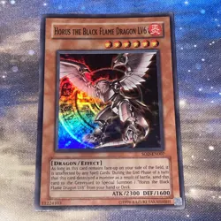 Yu-Gi-Oh Horus the Black Flame Dragon LV6 SOD-EN007 Super Rare LP Unlimited - Image 1