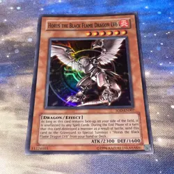 Yu-Gi-Oh Horus the Black Flame Dragon LV6 SOD-EN007 Super Rare LP Unlimited - Image 2
