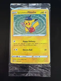 Special Delivery Pikachu SWSH074 Holo Sword & Shield Promo Card (SEALED) - Image 1