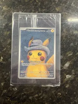Pokemon TCG: Van Gogh Pikachu with Grey Felt Hat SVP 085 Promo Card - Sealed - Image 1