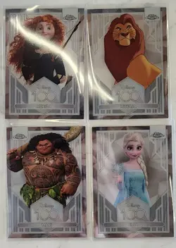 Topps Chrome Disney 100 Non-Sport Trading Card Lot of 9 Stitch Lilo Merida - Image 2