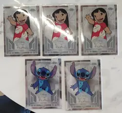 Topps Chrome Disney 100 Non-Sport Trading Card Lot of 9 Stitch Lilo Merida - Image 3