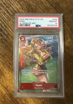 One Piece 2025 Starter Deck ST21-EX Gear 5 Alternate Art ST21-009 Nami PSA 10 - Image 1