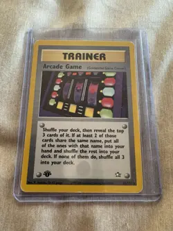 Neo Genesis 1st Edition Arcade Game Pokemon Card 83/111 Rare Damaged - Image 1